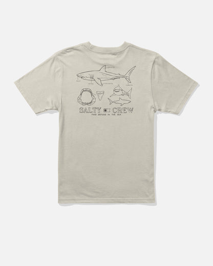 Salty Crew GREAT WHITE BOYS SS TEE - Bone