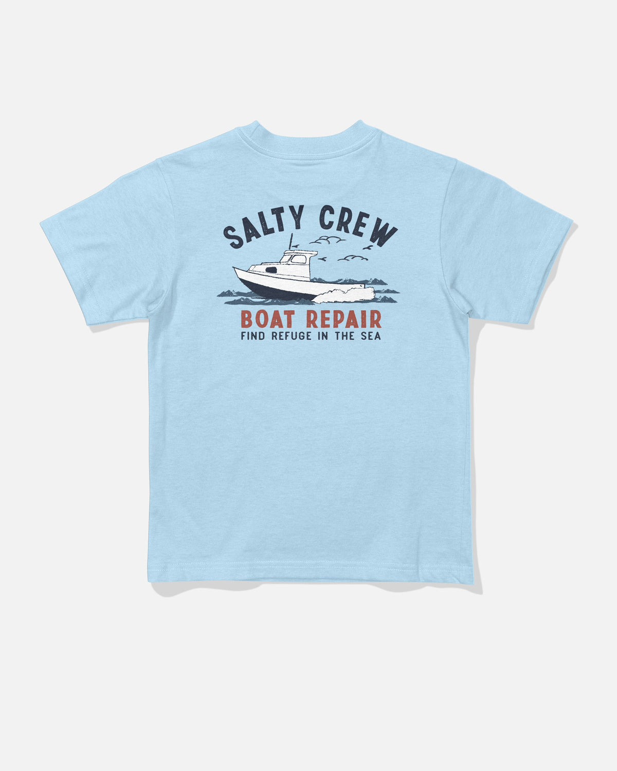 Salty Crew BOAT REPAIR TDDLR SS TEE - Clear Sky