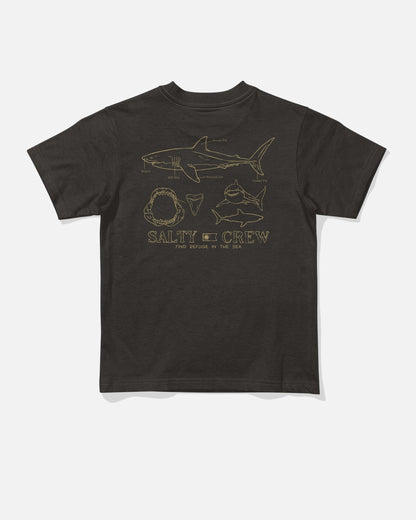 Salty Crew GREAT WHITE TDDLR SS TEE - BLACK