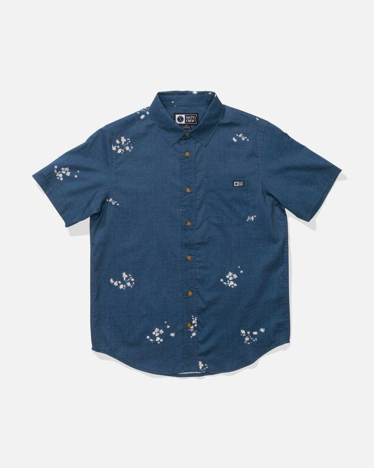 Salty Crew CREW BOYS SS WOVEN - Mid Blue