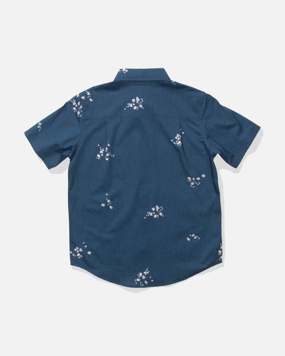 Salty Crew CREW BOYS SS WOVEN - Mid Blue