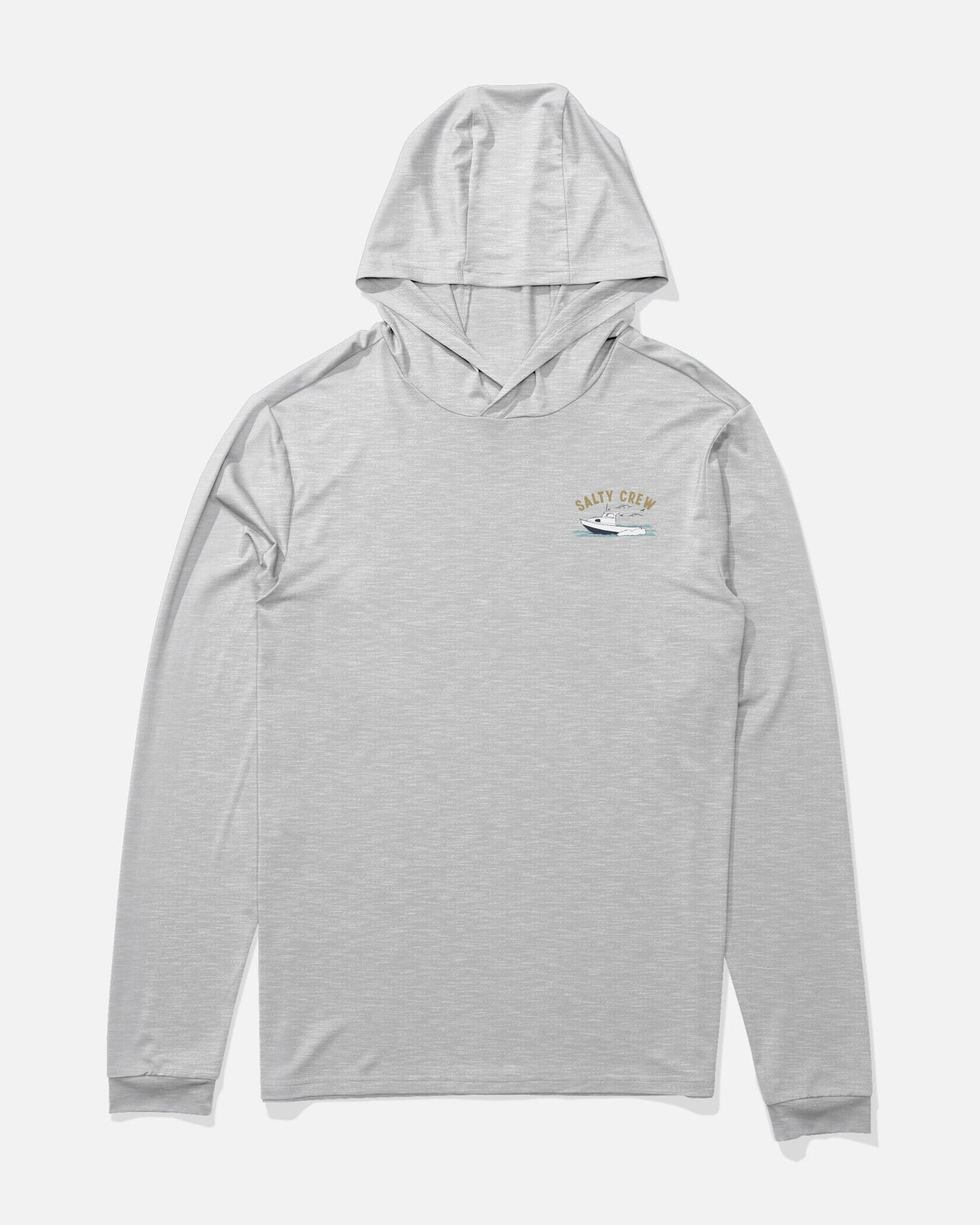 Salty Crew BOAT REPAIR BOYS HOOD SUNSHRT - Grey Heather
