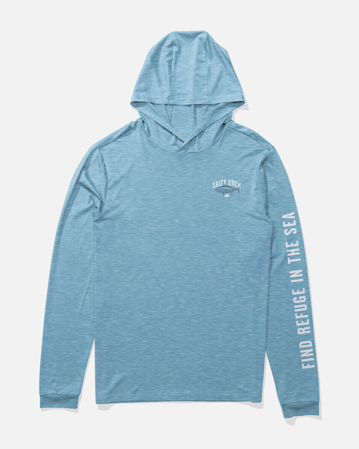 Salty Crew BITMAP BOYS HOOD SUNSHIRT - Blue Heather