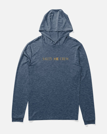 Salty Crew RAIL BOYS HOOD SUNSHIRT - Navy Heather