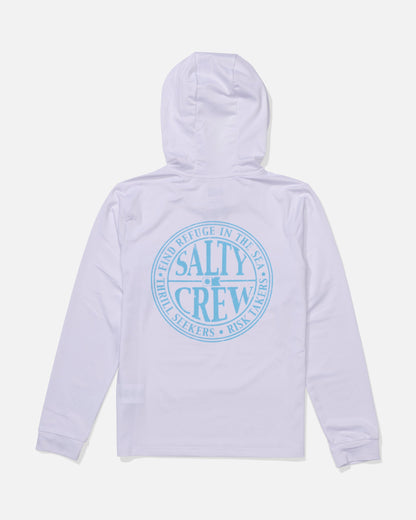Salty Crew GLOBAL HOOD BOYS SUNSHIRT - White/Slate