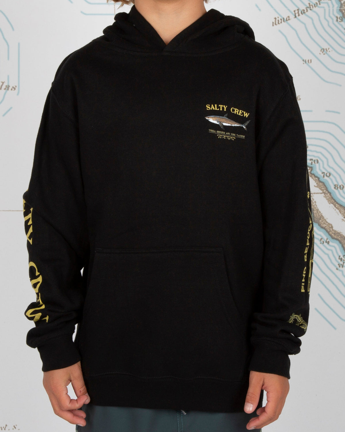 Salty Crew Salty Crew - Bruce Black Boys Hood Fleece