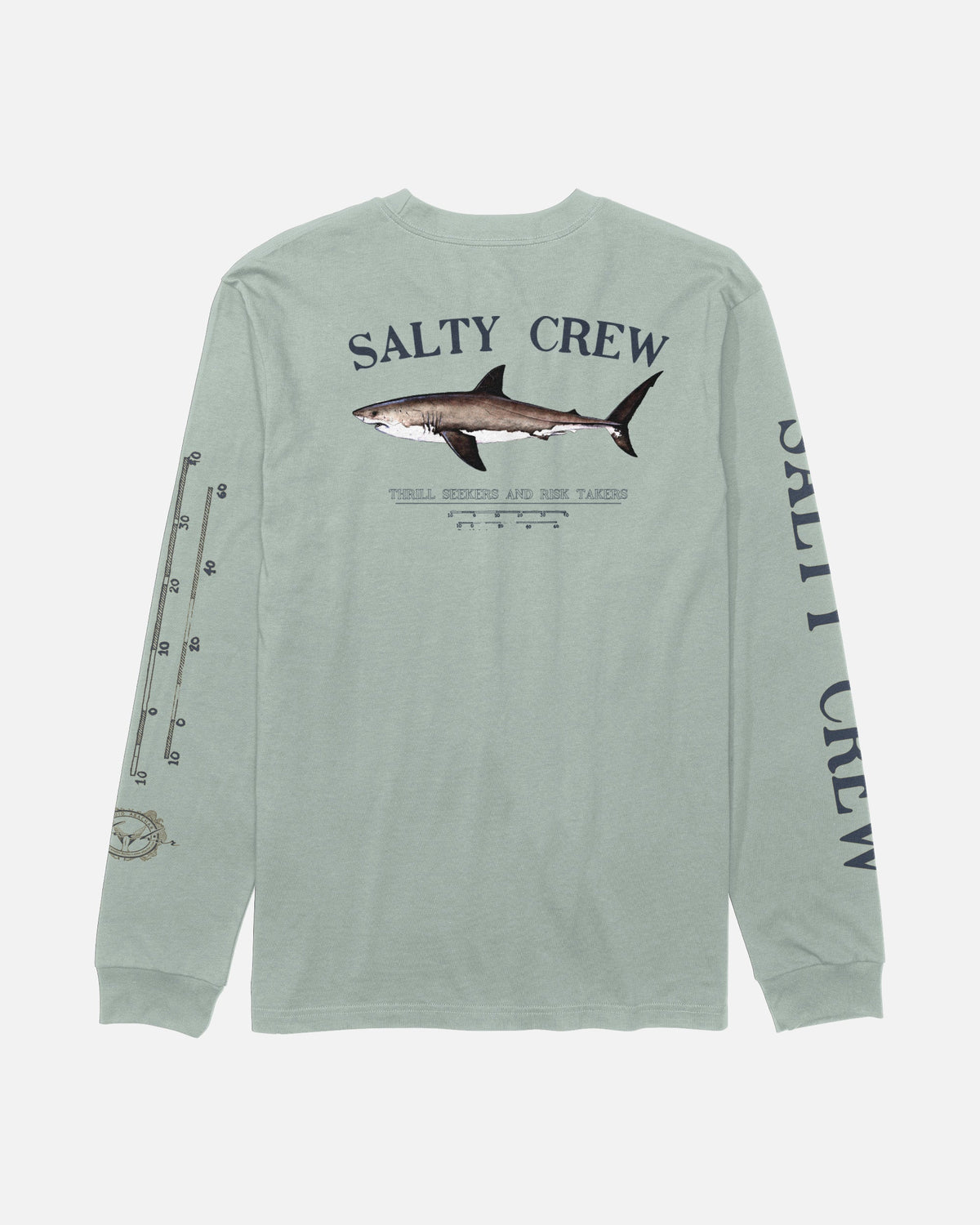 Salty Crew BRUCE BOYS LS TEE - Aqua Grey
