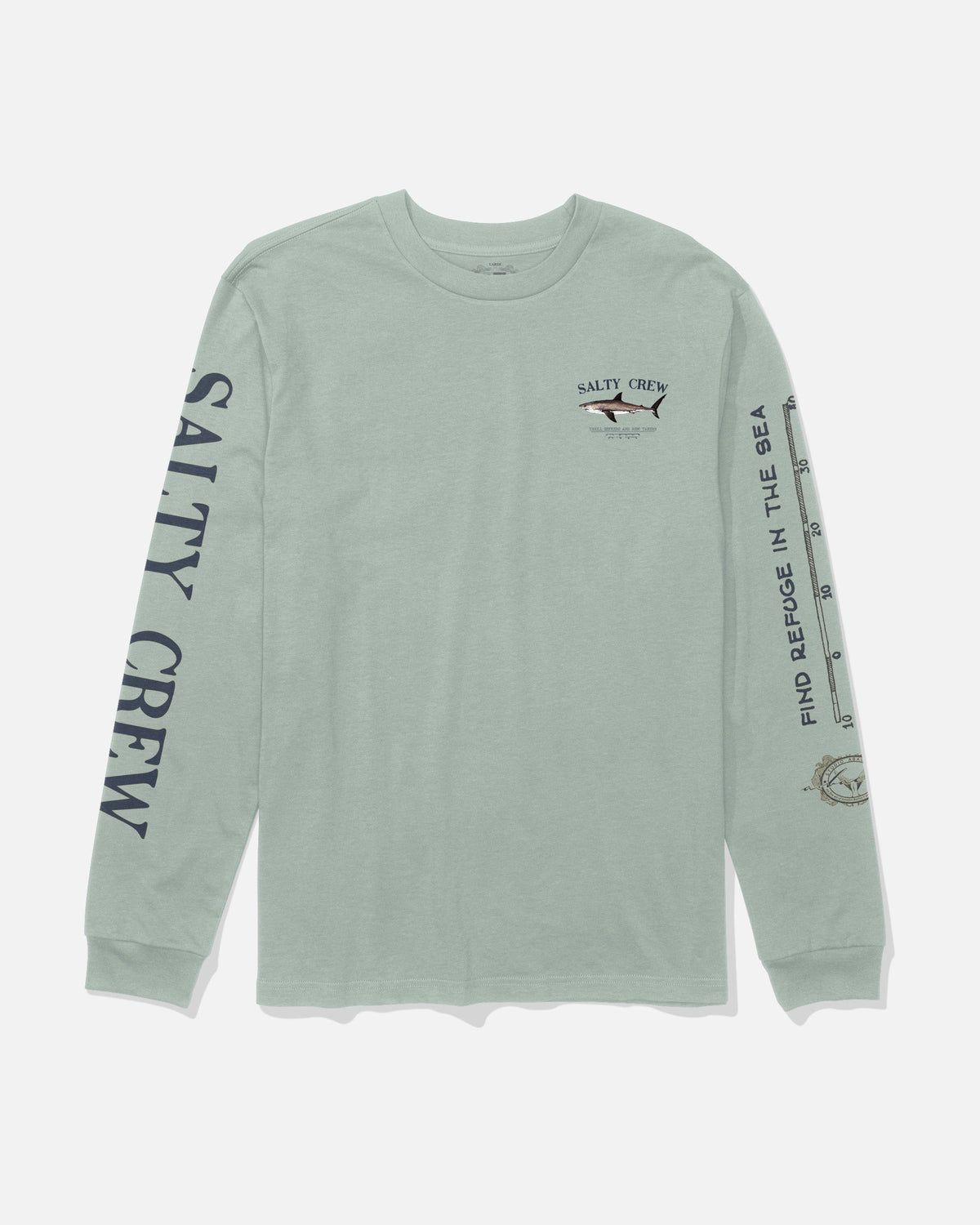 Salty Crew BRUCE BOYS LS TEE - Aqua Grey