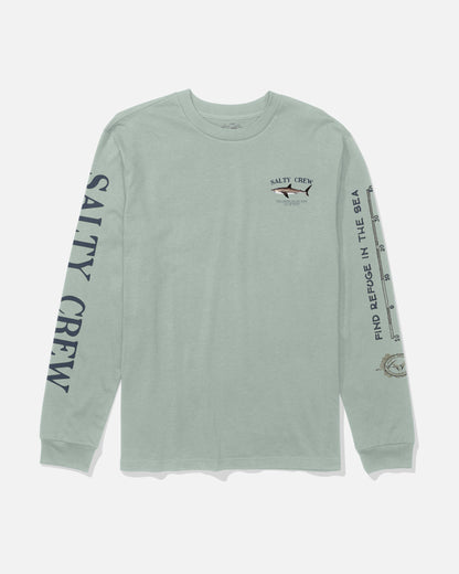 Salty Crew BRUCE BOYS LS TEE - Aqua Grey
