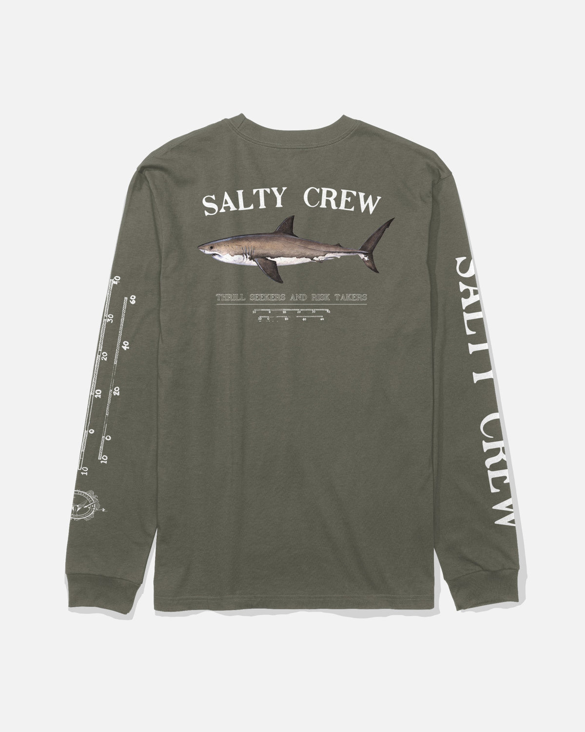 Salty Crew BRUCE BOYS LS TEE - Dusty Olive