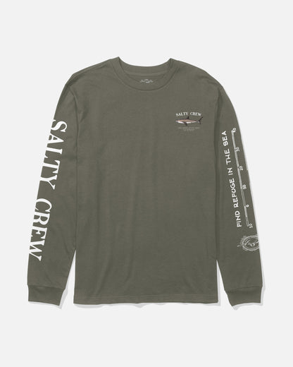 Salty Crew BRUCE BOYS LS TEE - Dusty Olive