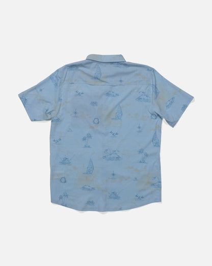 Salty Crew FLAGSHIP UV BUTTON UP - Clear Sky