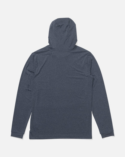 Salty Crew FLAGSHIP HOOD SUNSHIRT - Navy Heather
