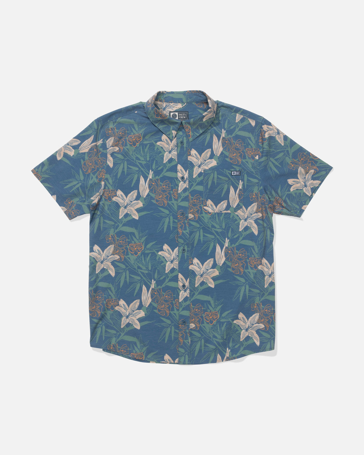 Salty Crew DRIFTER UV BUTTON UP - Cast Blue