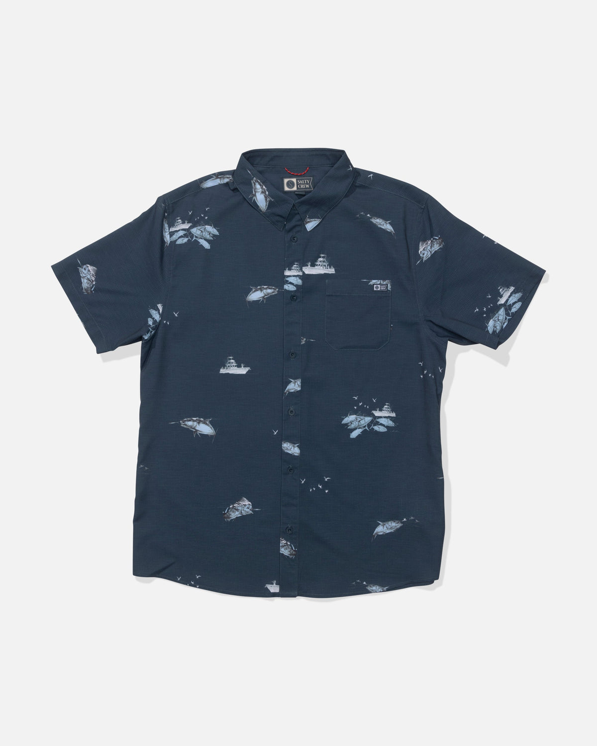 Salty Crew BREEZER PERF BUTTON UP - Midnight Navy