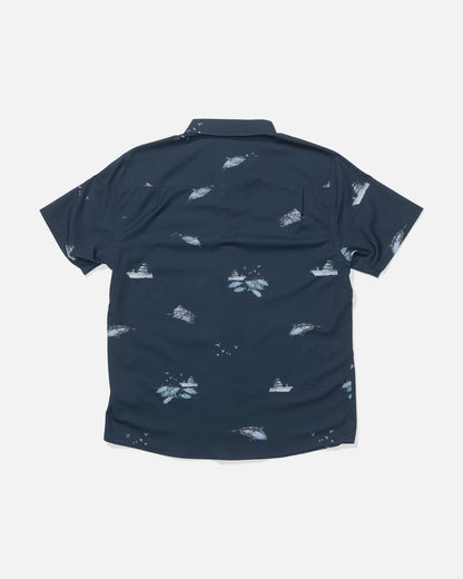 Salty Crew BREEZER PERF BUTTON UP - Midnight Navy