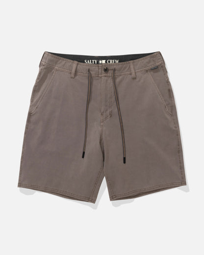 Salty Crew TRANSOM OVERDYE SHORT - Dark Brown