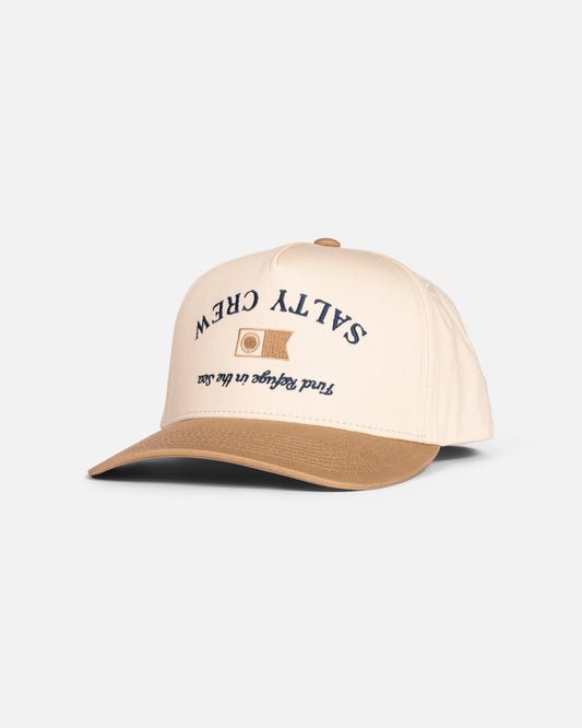 Salty Crew UPSIDEDOWN CREW SNAPBACK - OFF WHITE/TAN