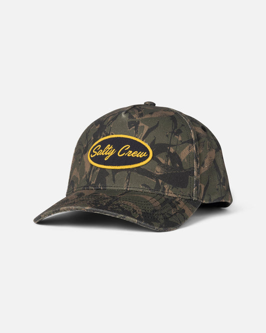 Salty Crew UPSTREAM SNAPBACK - Olive Camo