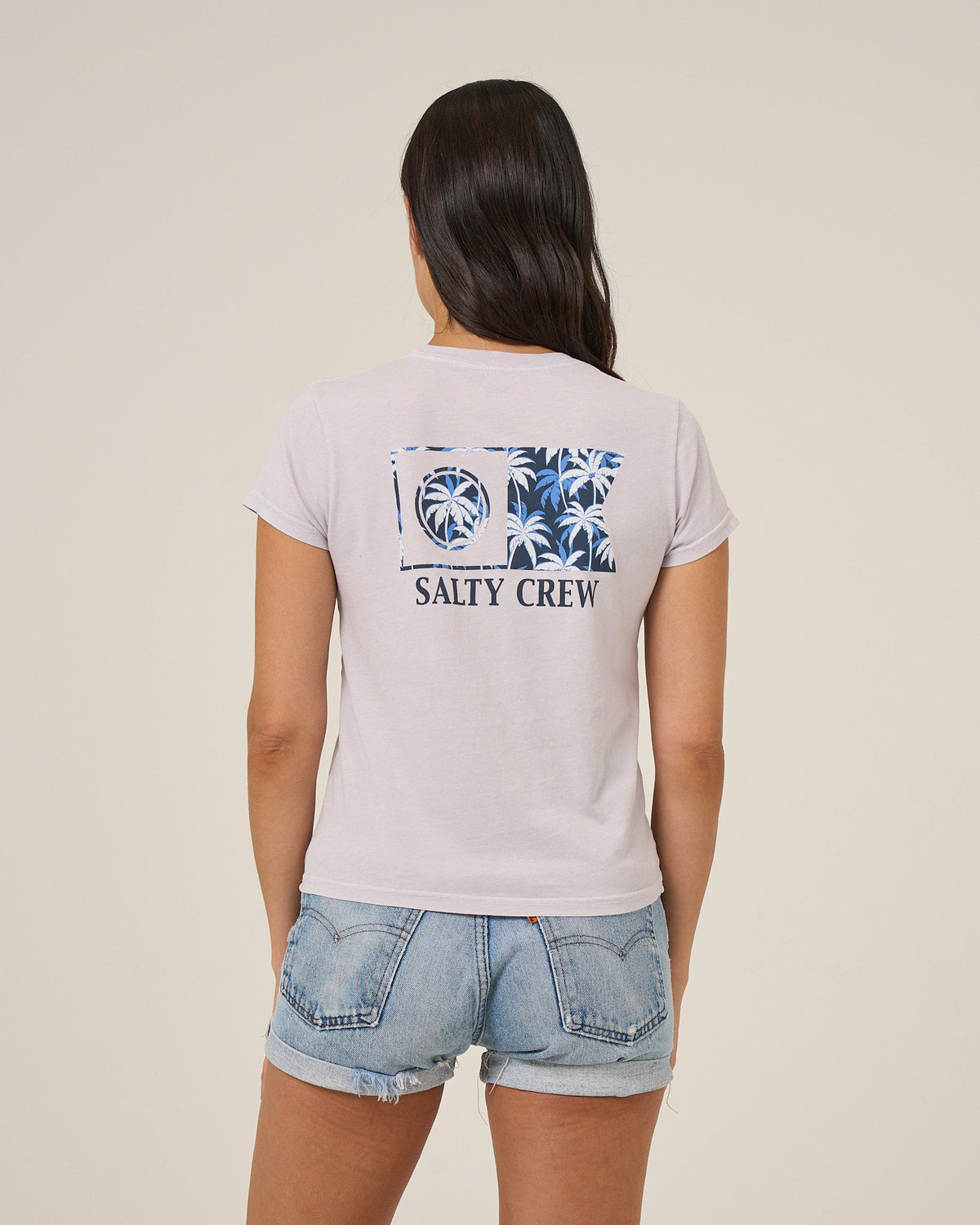 Salty Crew FLAGSHIP FILL MODERN TEE - Lilac Fog