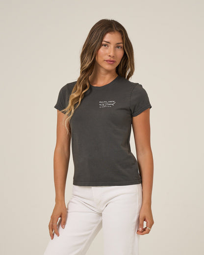 Salty Crew SHARK ANATOMY MODERN TEE - Charcoal