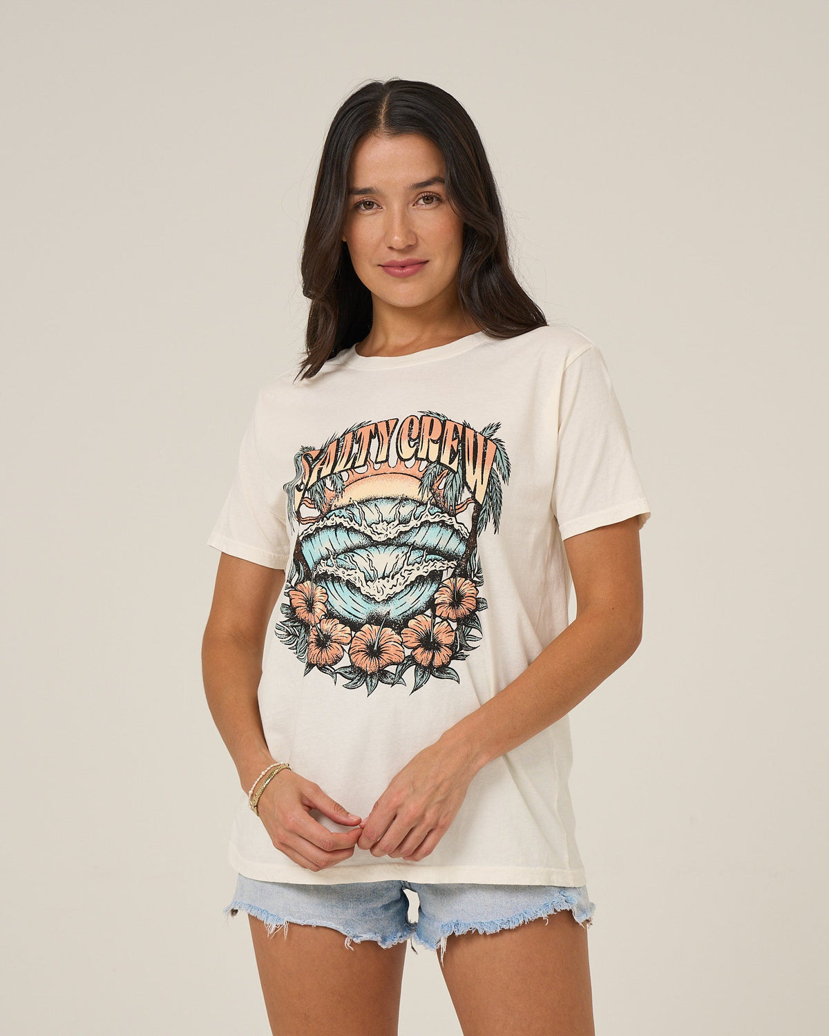 Salty Crew SC TOUR BF TEE - Off White