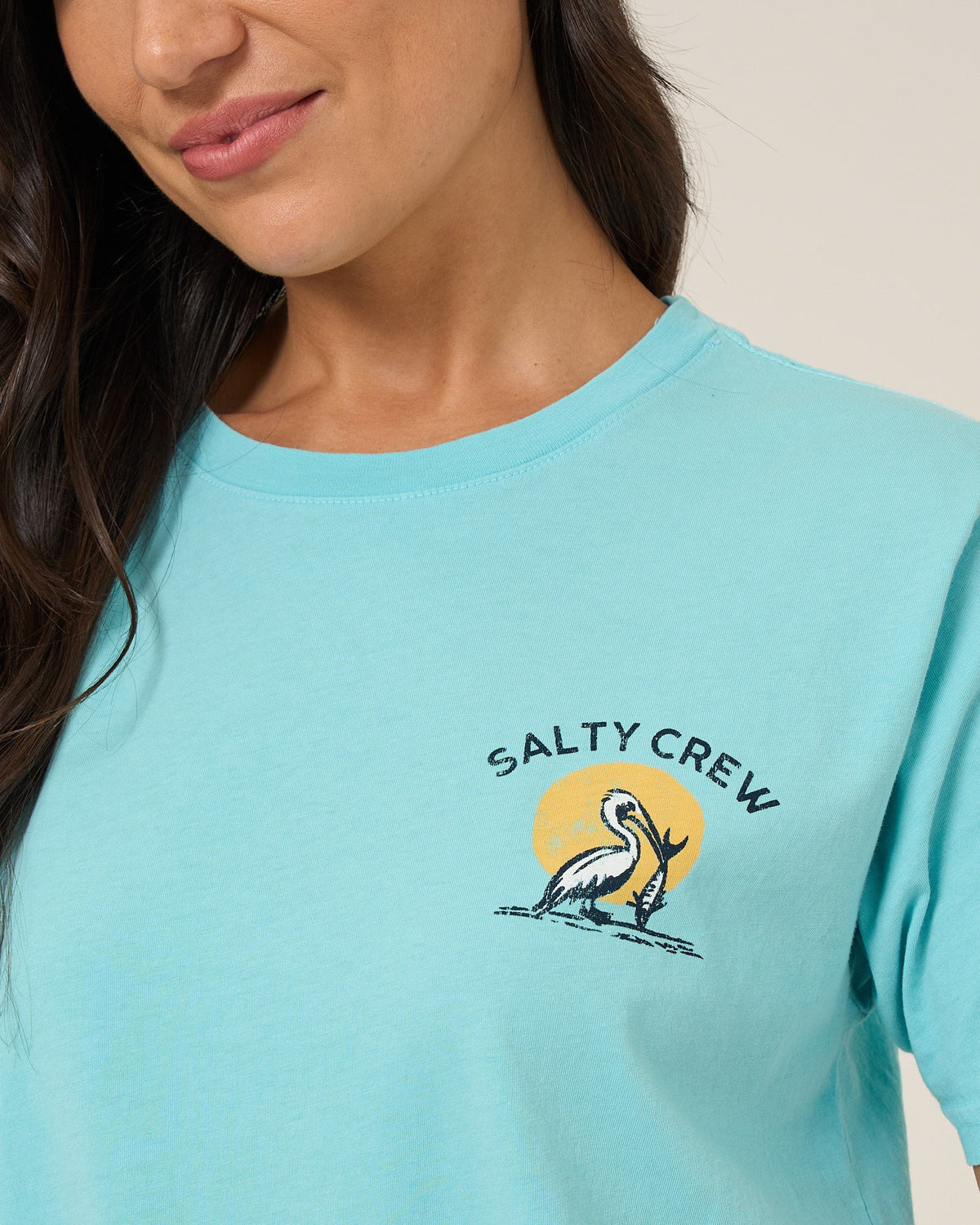 Salty Crew BEACH HUT BF TEE - Aquamarine