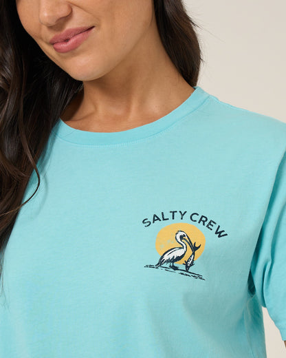 Salty Crew BEACH HUT BF TEE - Aquamarine