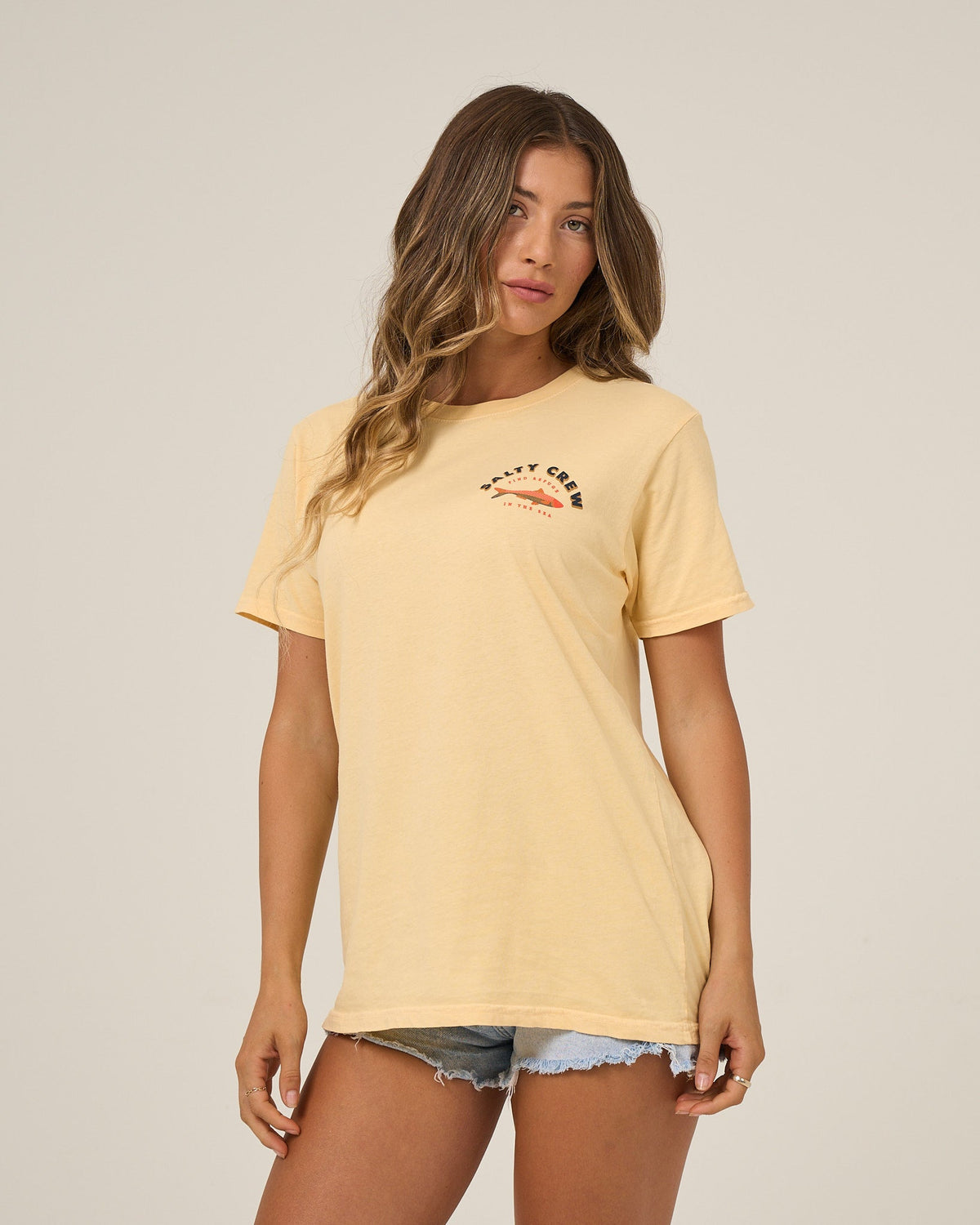 Salty Crew SALTY SARDINE BF TEE - Custard