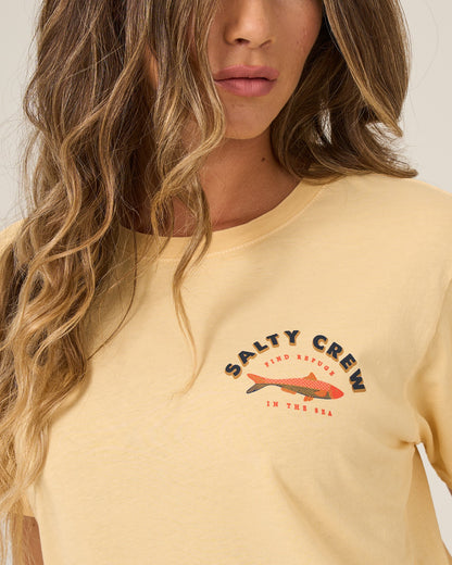 Salty Crew SALTY SARDINE BF TEE - Custard
