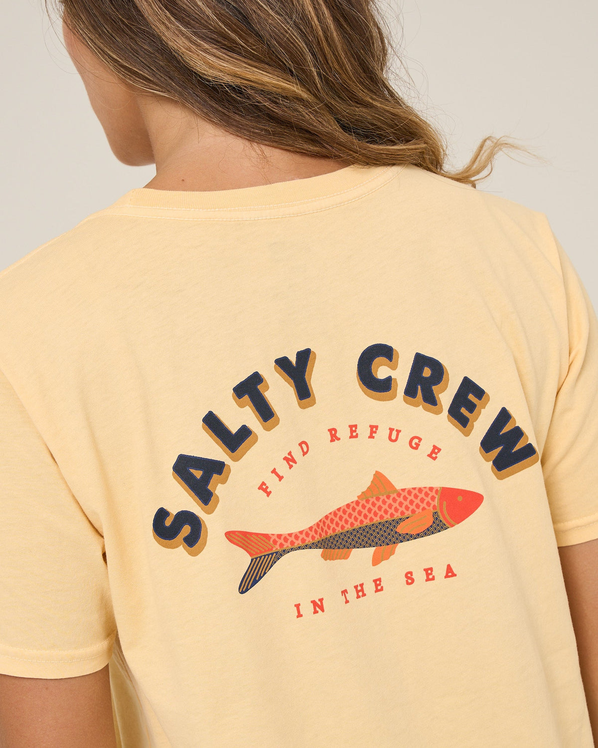 Salty Crew SALTY SARDINE BF TEE - Custard