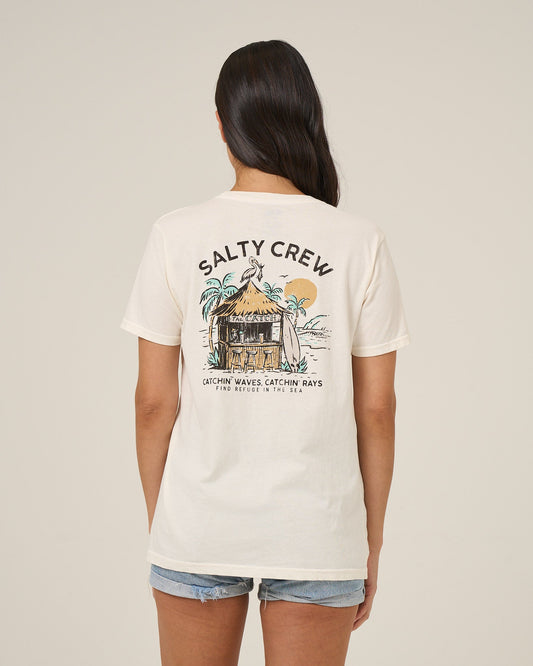 Salty Crew BEACH HUT BF TEE - Off White