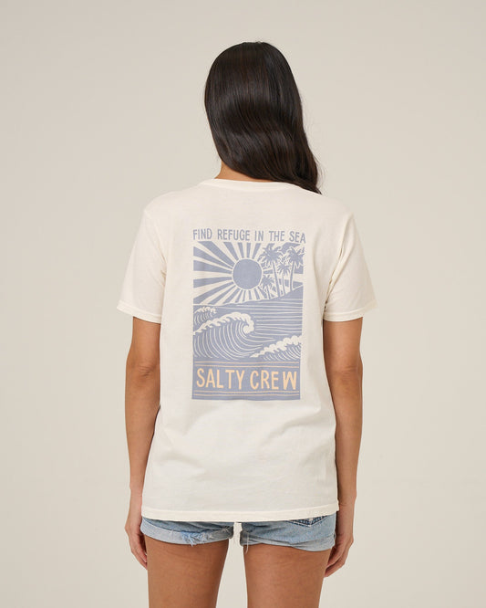 Salty Crew RISE AND SMILE BF TEE - Off White