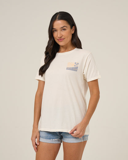 Salty Crew RISE AND SMILE BF TEE - Off White