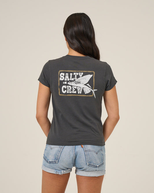 Salty Crew FLYER MODERN TEE - Charcoal
