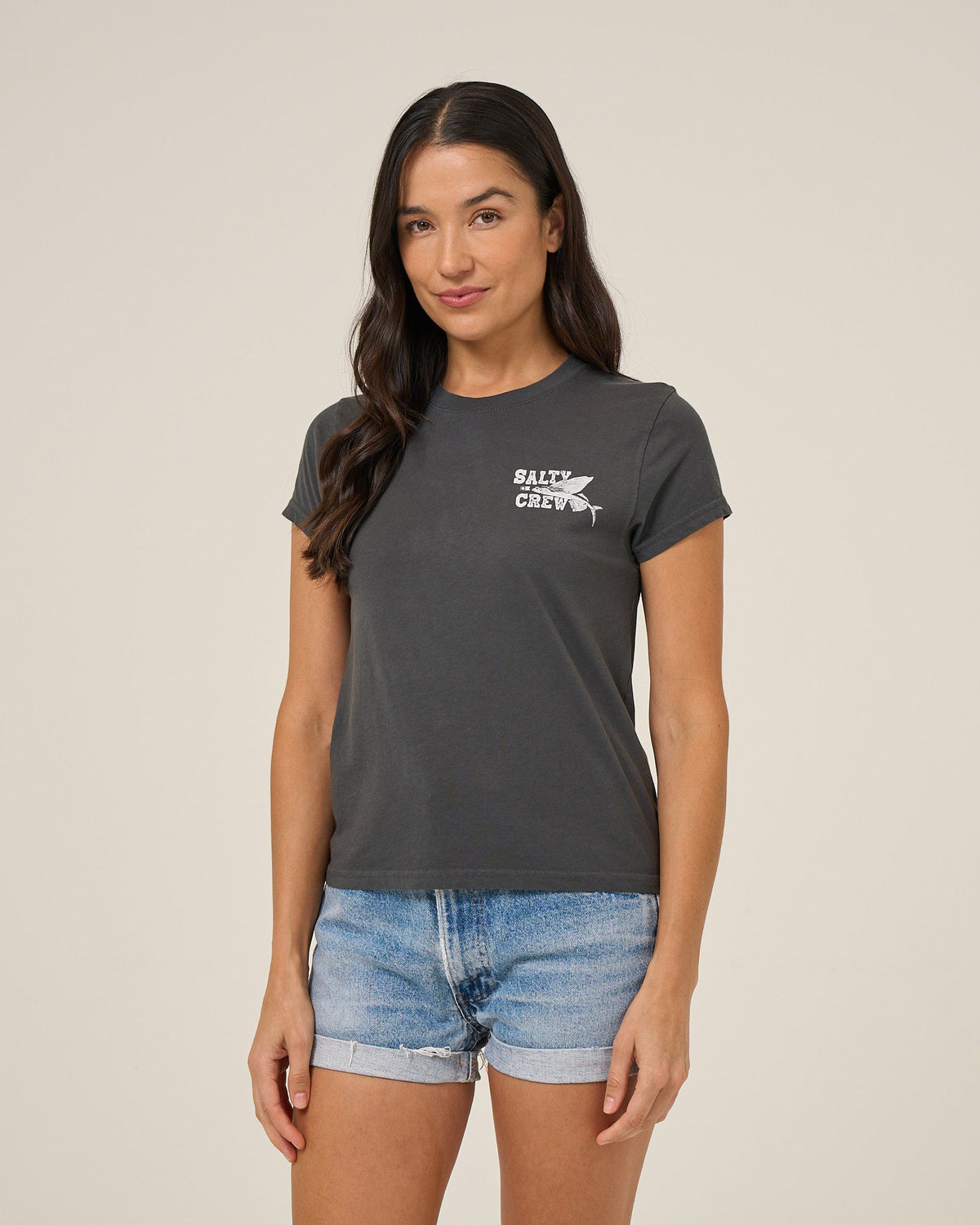 Salty Crew FLYER MODERN TEE - Charcoal