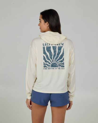 Salty Crew PERFECT SET TECH HOODY - OFF WHITE