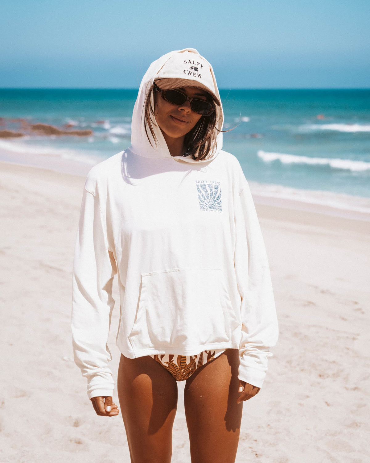 Salty Crew PERFECT SET TECH HOODY - OFF WHITE