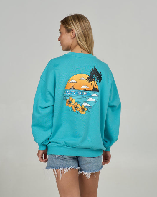 Salty Crew SUNSET CREW - Turquoise