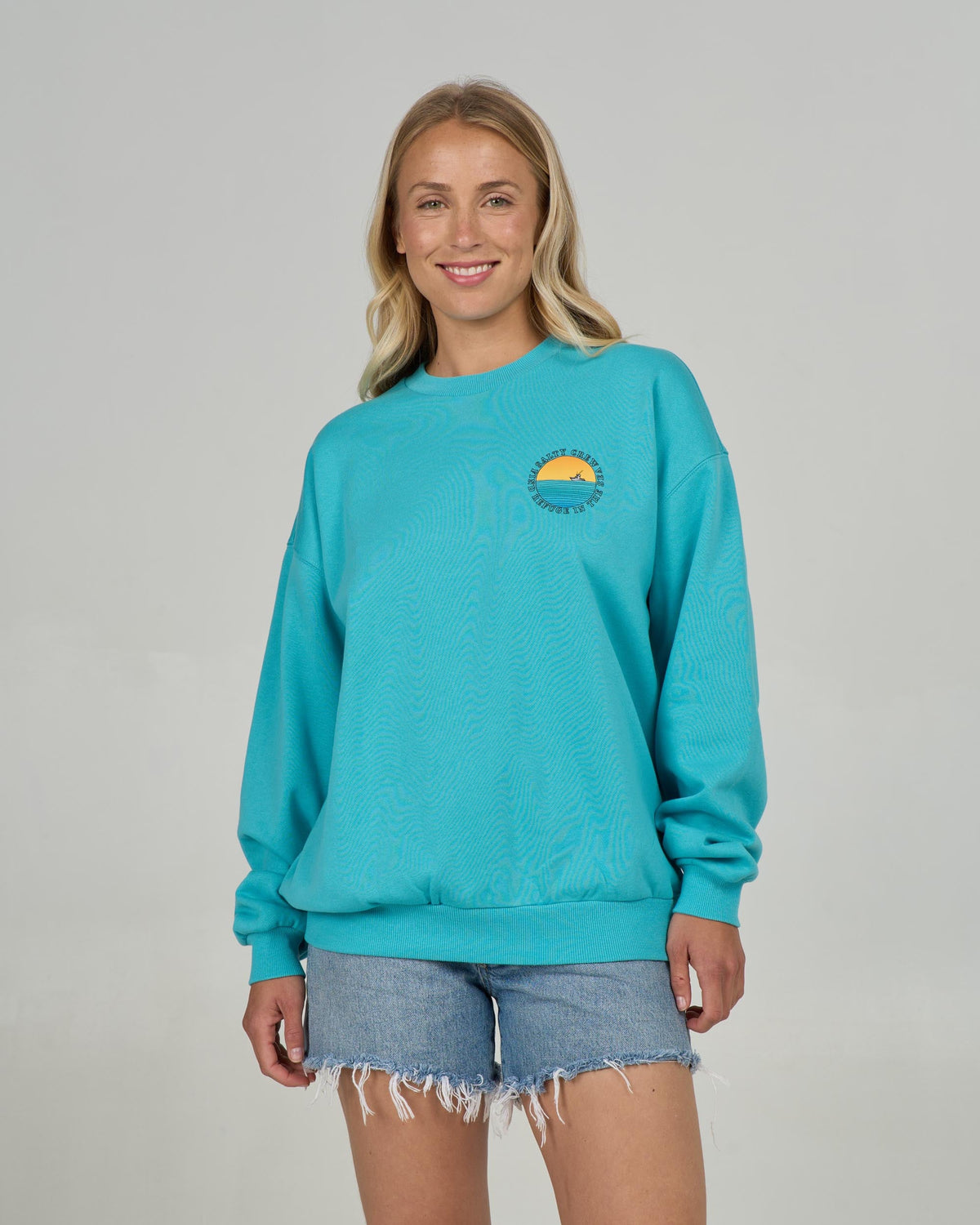 Salty Crew SUNSET CREW - Turquoise