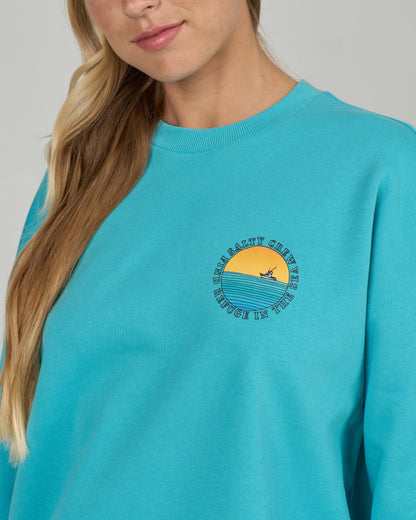 Salty Crew SUNSET CREW - Turquoise