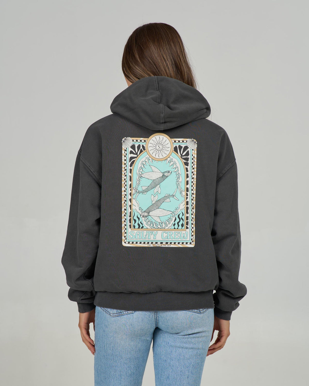 Salty Crew ZODIAC HOODY - Faded Black