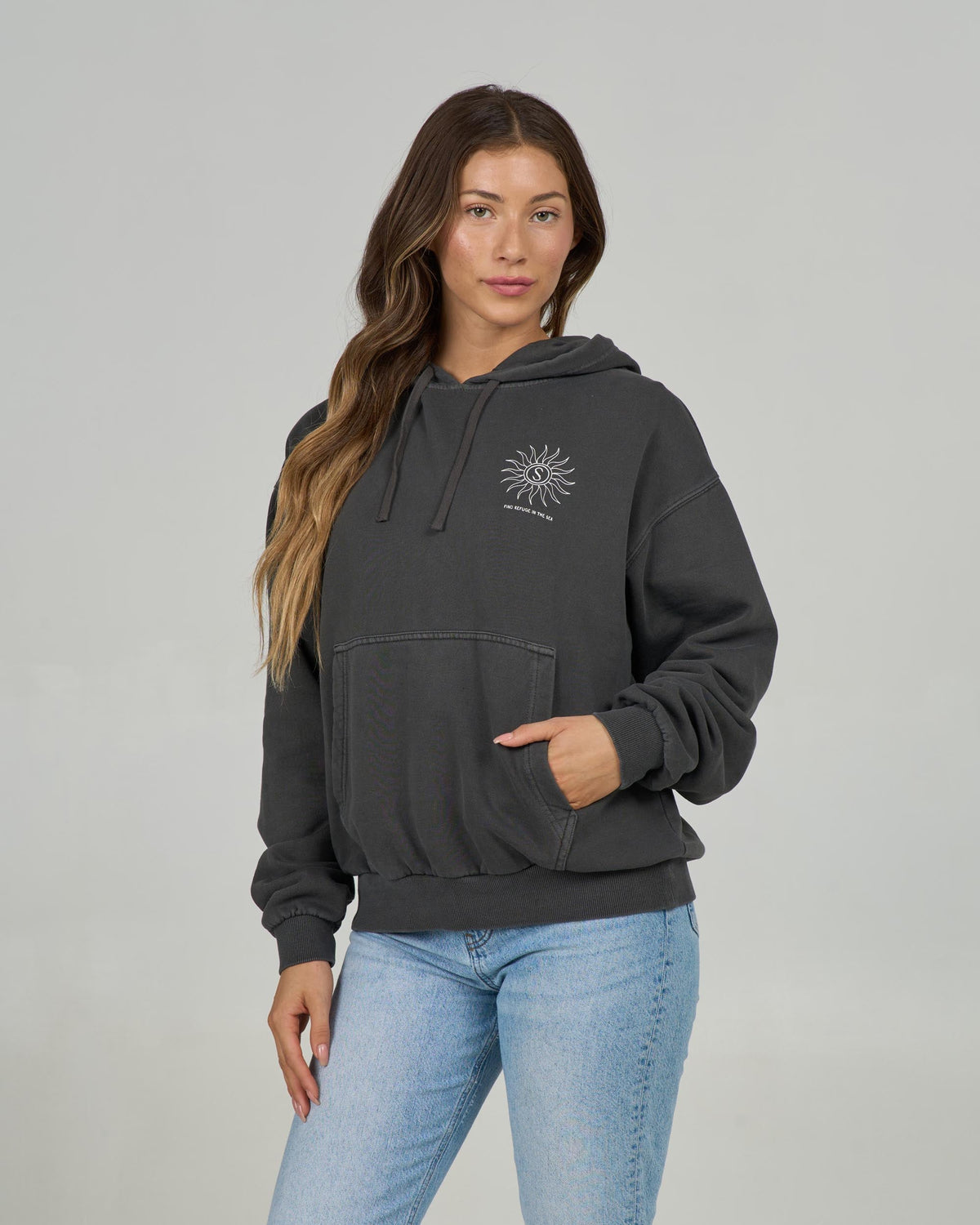 Salty Crew ZODIAC HOODY - Faded Black