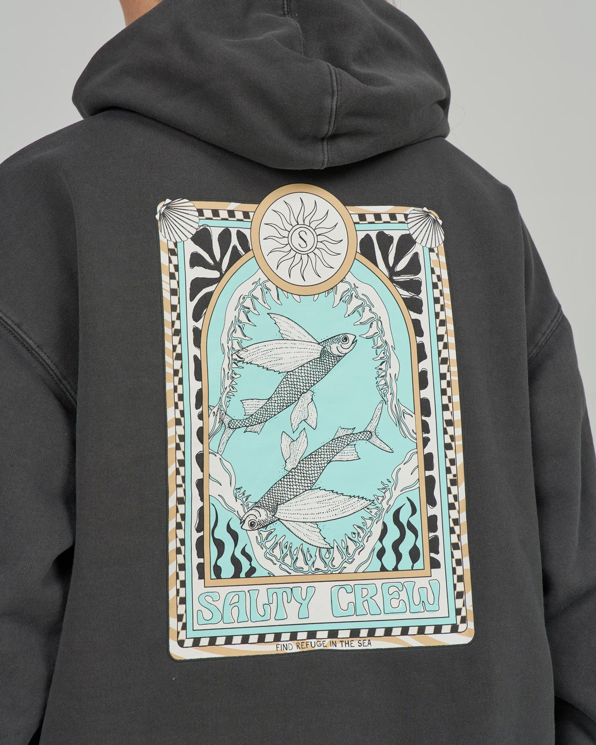 Salty Crew ZODIAC HOODY - Faded Black