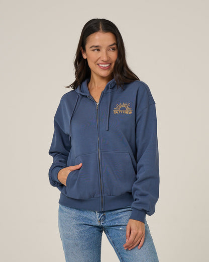 Salty Crew FIRST PLACE HOODED ZIP - Vintage Indigo