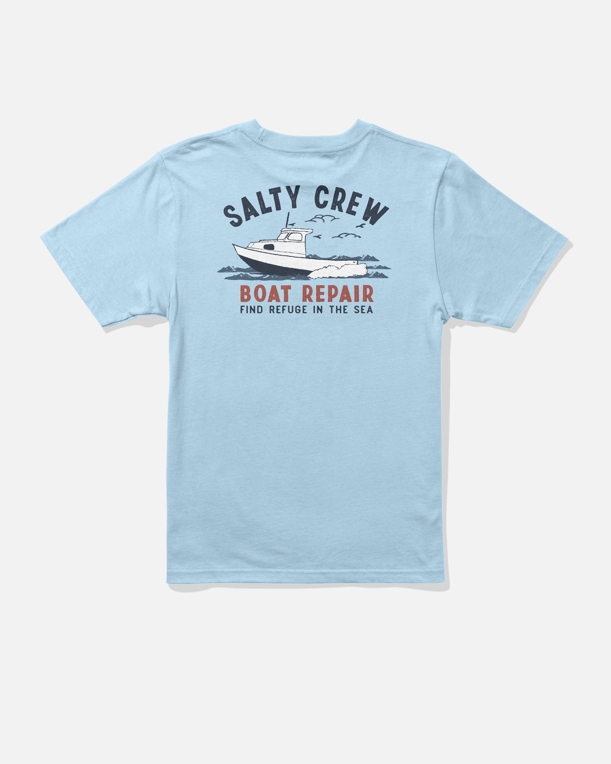 Salty Crew BOAT REPAIR BOYS SS TEE - Clear Sky