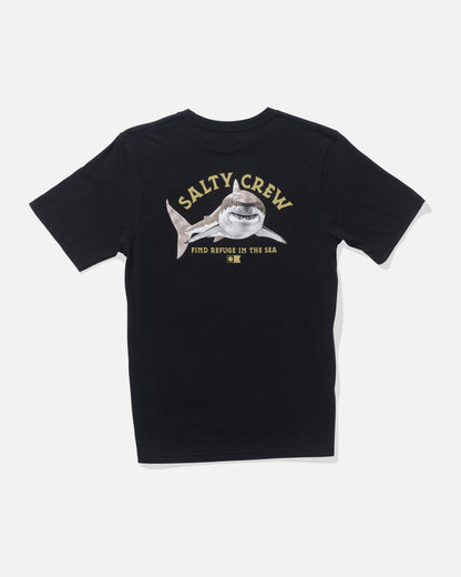 Salty Crew LURKING BOYS SS TEE - Black