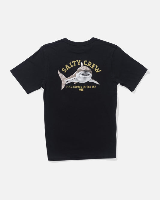 Salty Crew LURKING BOYS SS TEE - Black