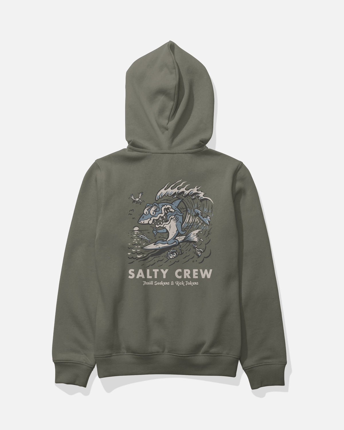 Salty Crew SURF SHARK BOYS FLEECE - Dusty Olive