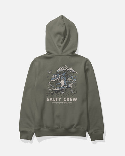 Salty Crew SURF SHARK BOYS FLEECE - Dusty Olive